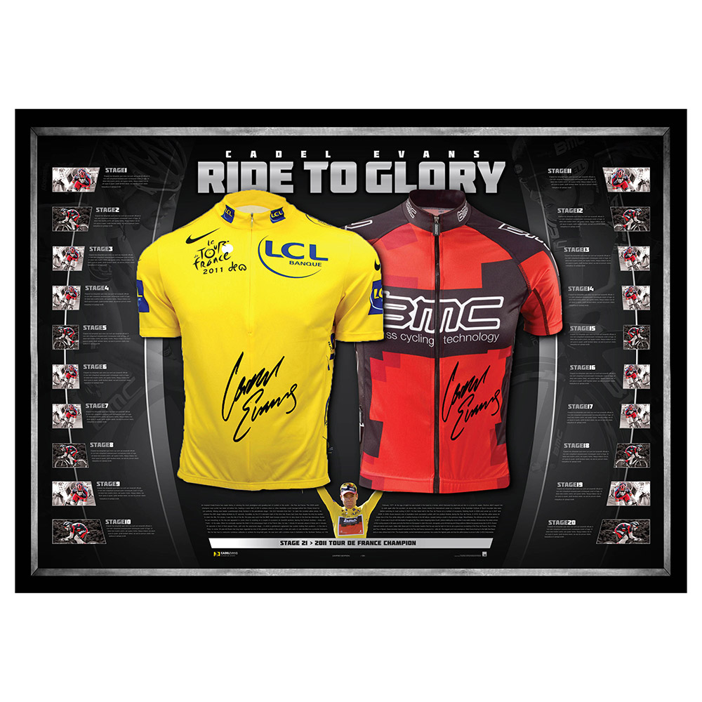 Cycling – Cadel Evans Signed & Framed Limited Edition 2011 ...