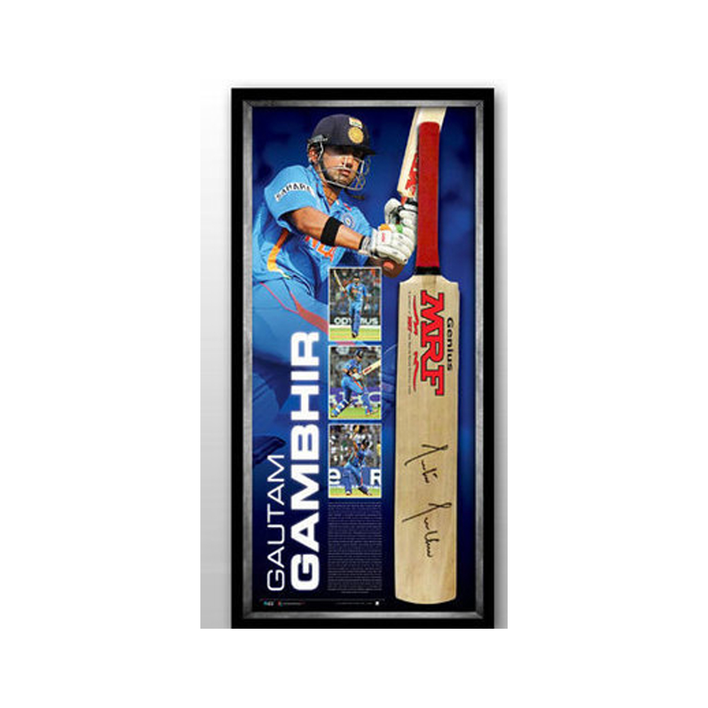 Cricket – Gautam Gambhir Hand Signed Limited Edition MRF Bat