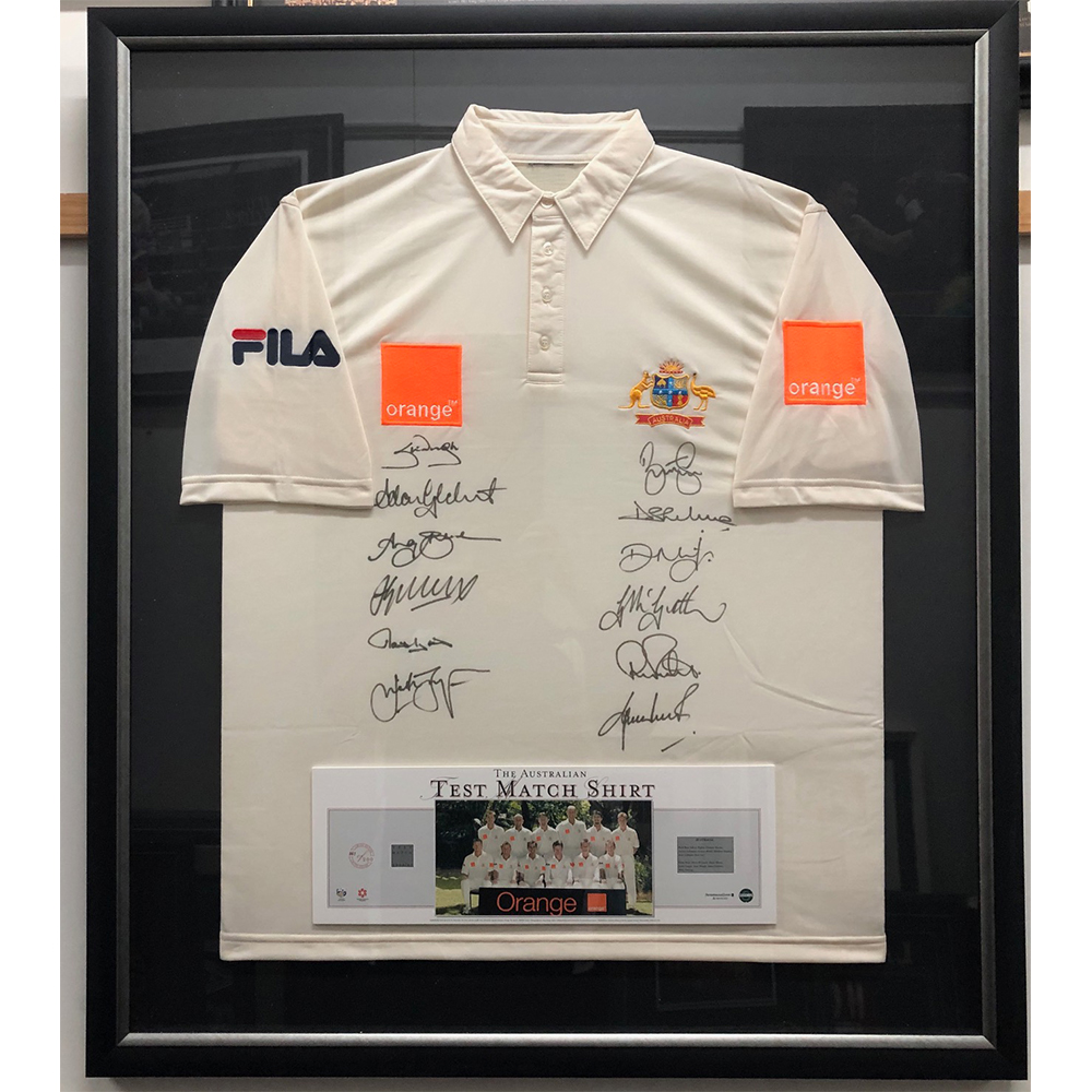 Cricket – Australia 2002-03 Signed Test Team Shirt Shane Warne