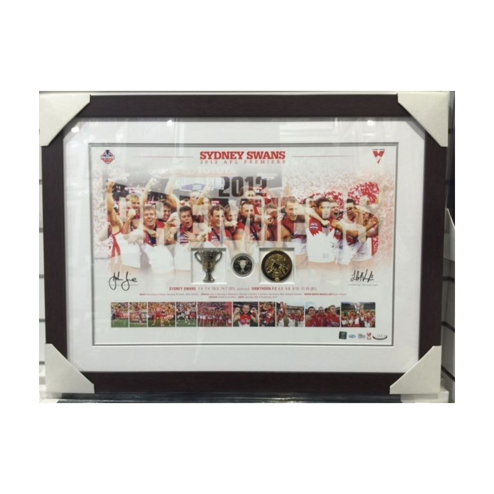 Sydney Swans – 2012 Premiership Captain/Coach Signed & Frame...