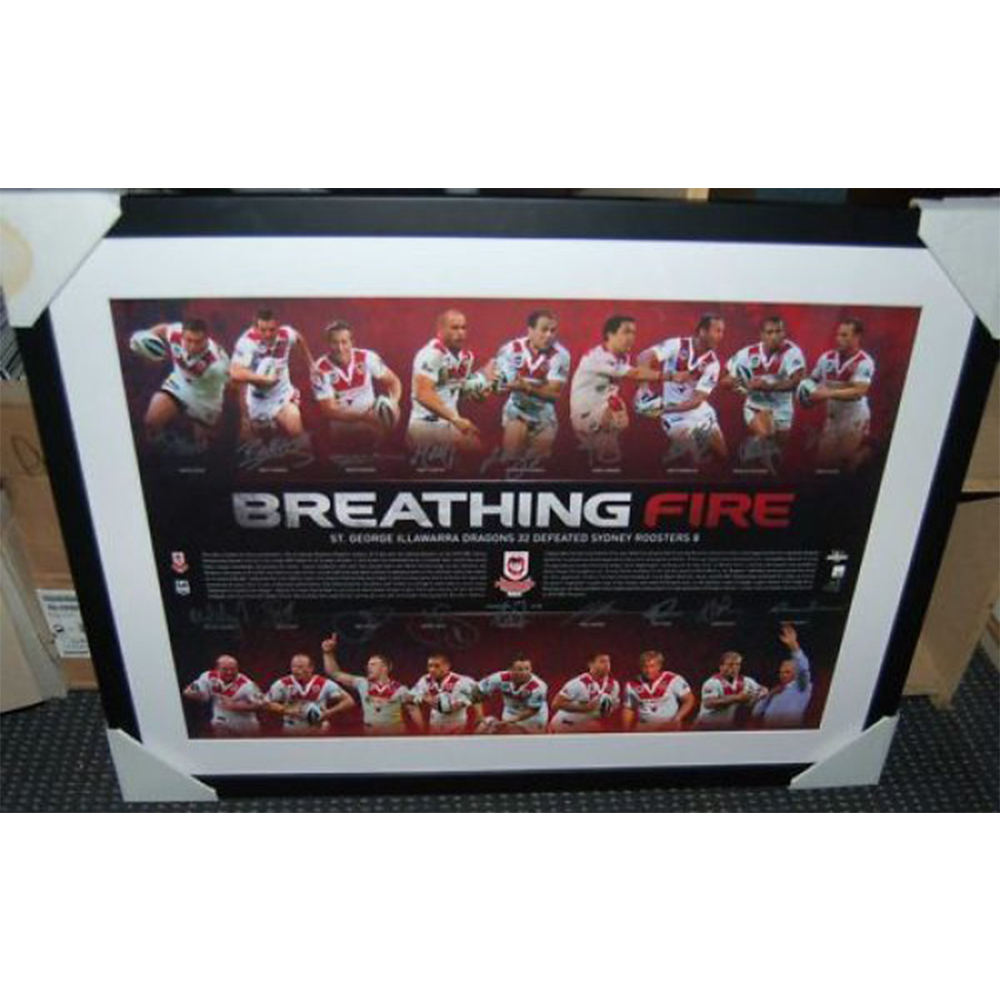 St George Illawarra Dragons – 2010 NRL Premiership Team Signed &...