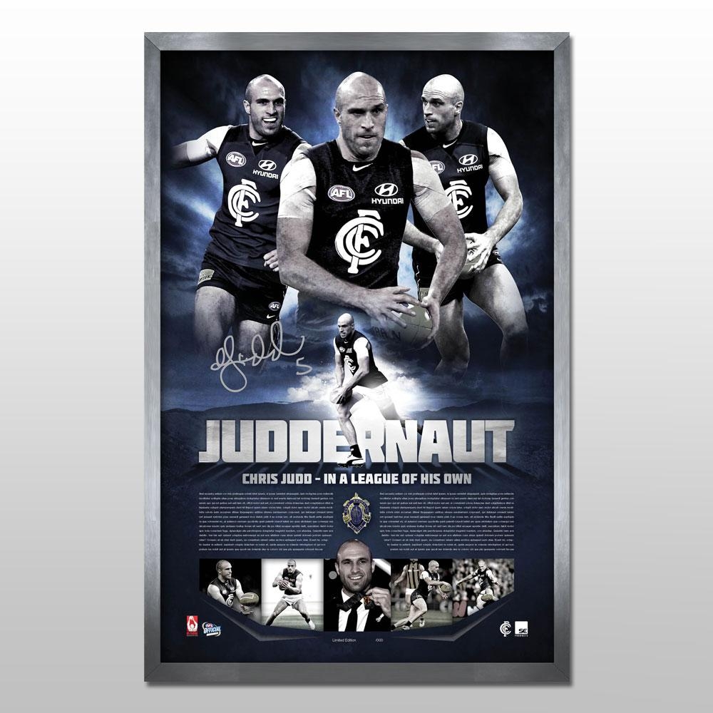 Carlton Blues – Chris Judd Signed and Framed Juddernaught Lithog...