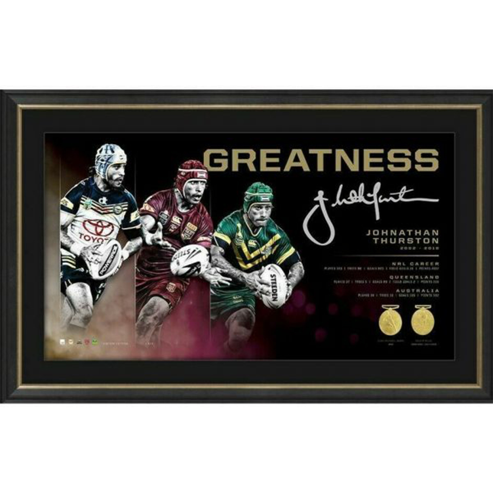 North Queensland Cowboys – Johnathan Thurston Signed & Frame...