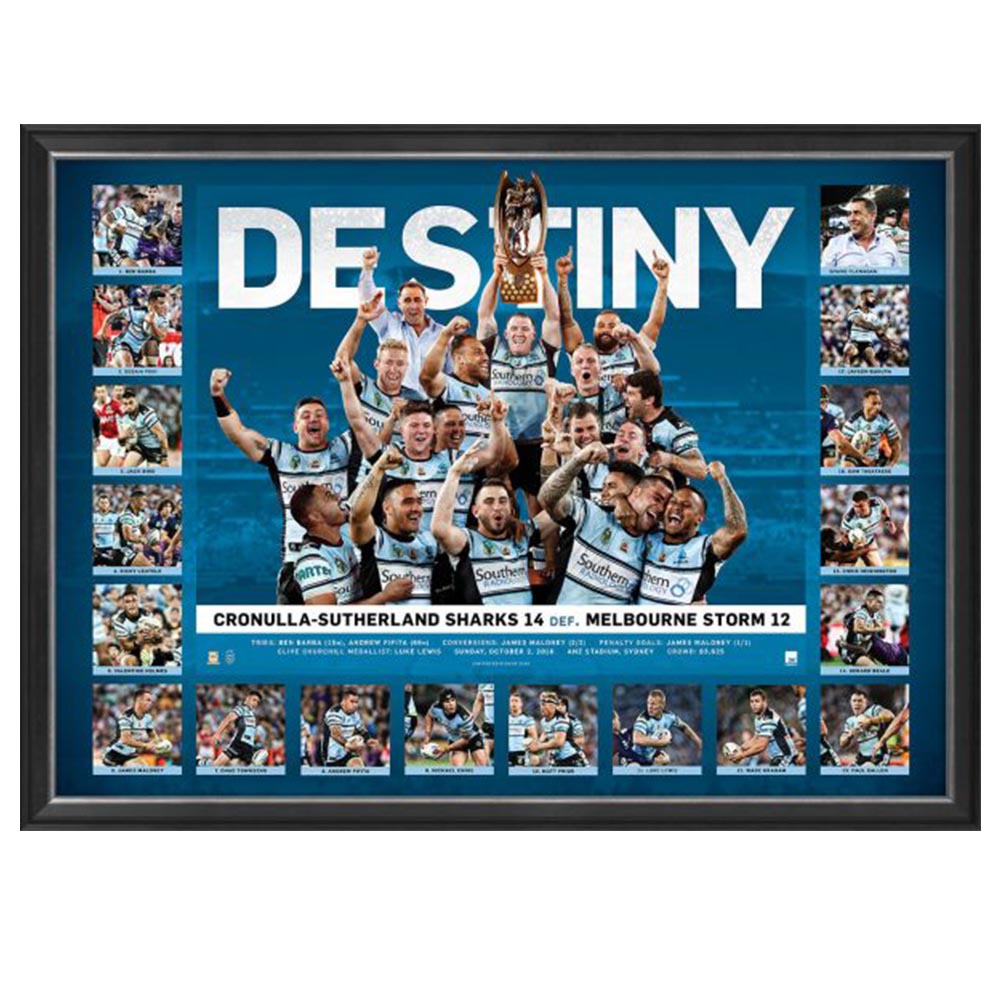 Cronulla Sharks – 2016 NRL Premiers Limited Edition “Desti...