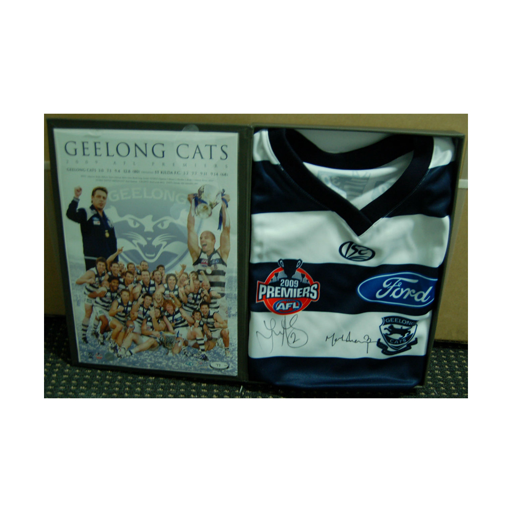 Geelong Cats – 2009 AFL Premiership Captain/Coach Signed Boxed J...