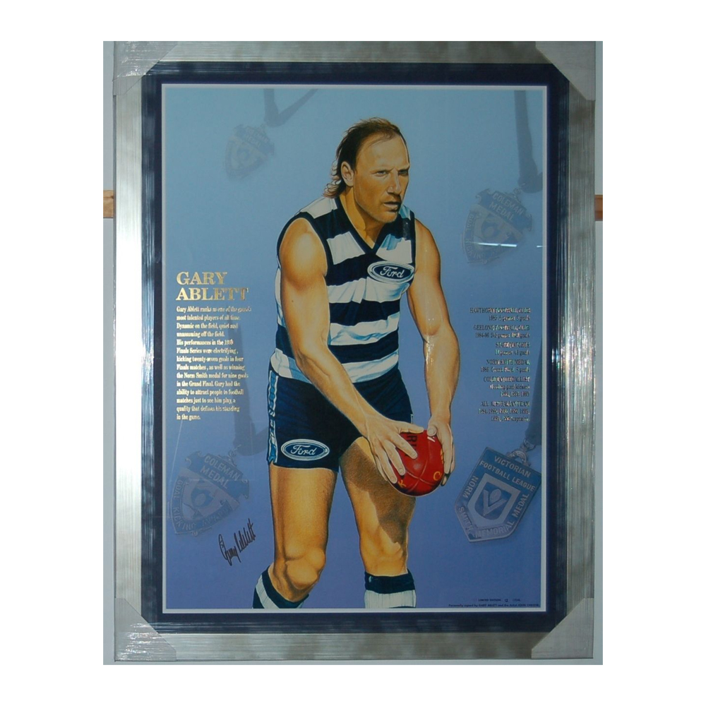 Geelong Cats – Gary Ablett Snr Hand Signed Framed Limited Editio...