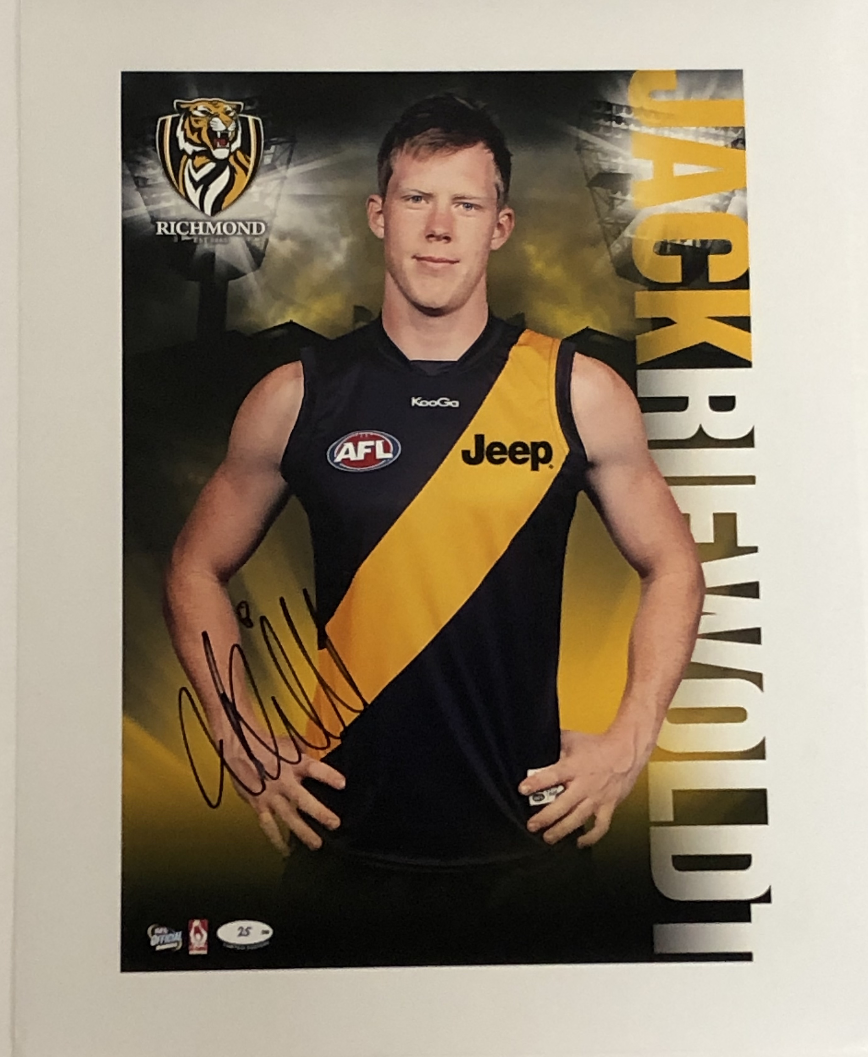 Richmond Tigers  – Signed and Framed Hero Shot – Jack Riew...