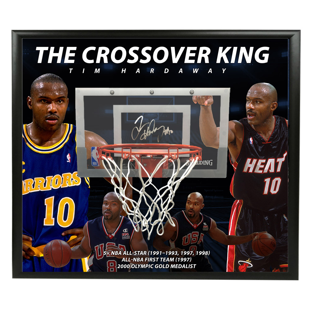 Basketball – Tim Hardaway Sr Hand Signed Spalding Mini Backboard