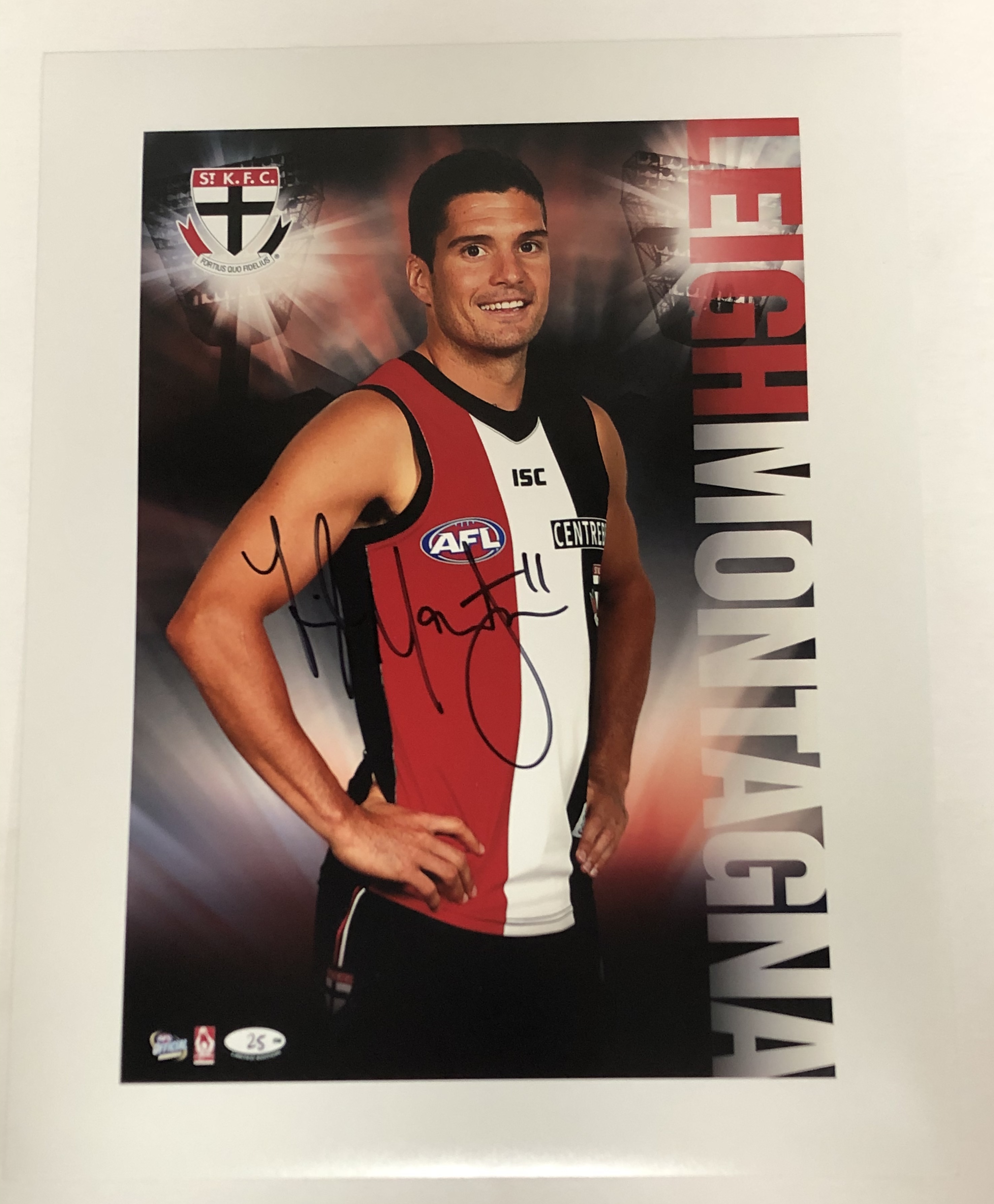 St Kilda Saints – Signed and Framed Hero Shot – Leigh Mont...