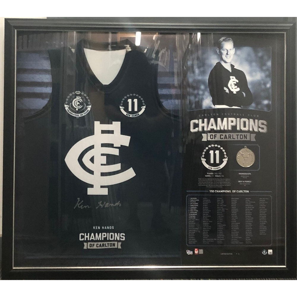 Carlton Blues – Ken Hands 150th Year Champions of Carlton Signed...
