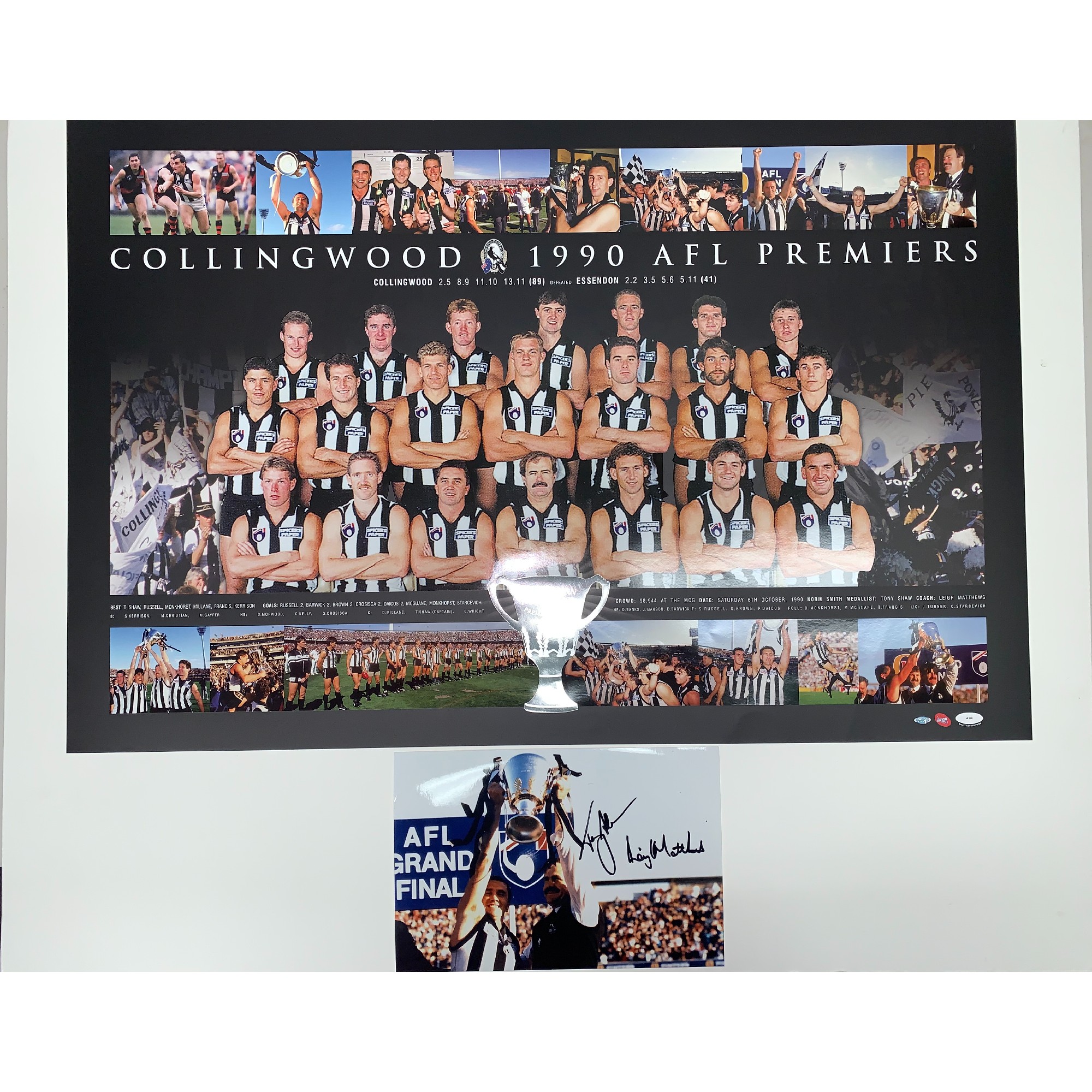 Collingwood Magpies – 1990 Premiership Team & Captain / Coa...