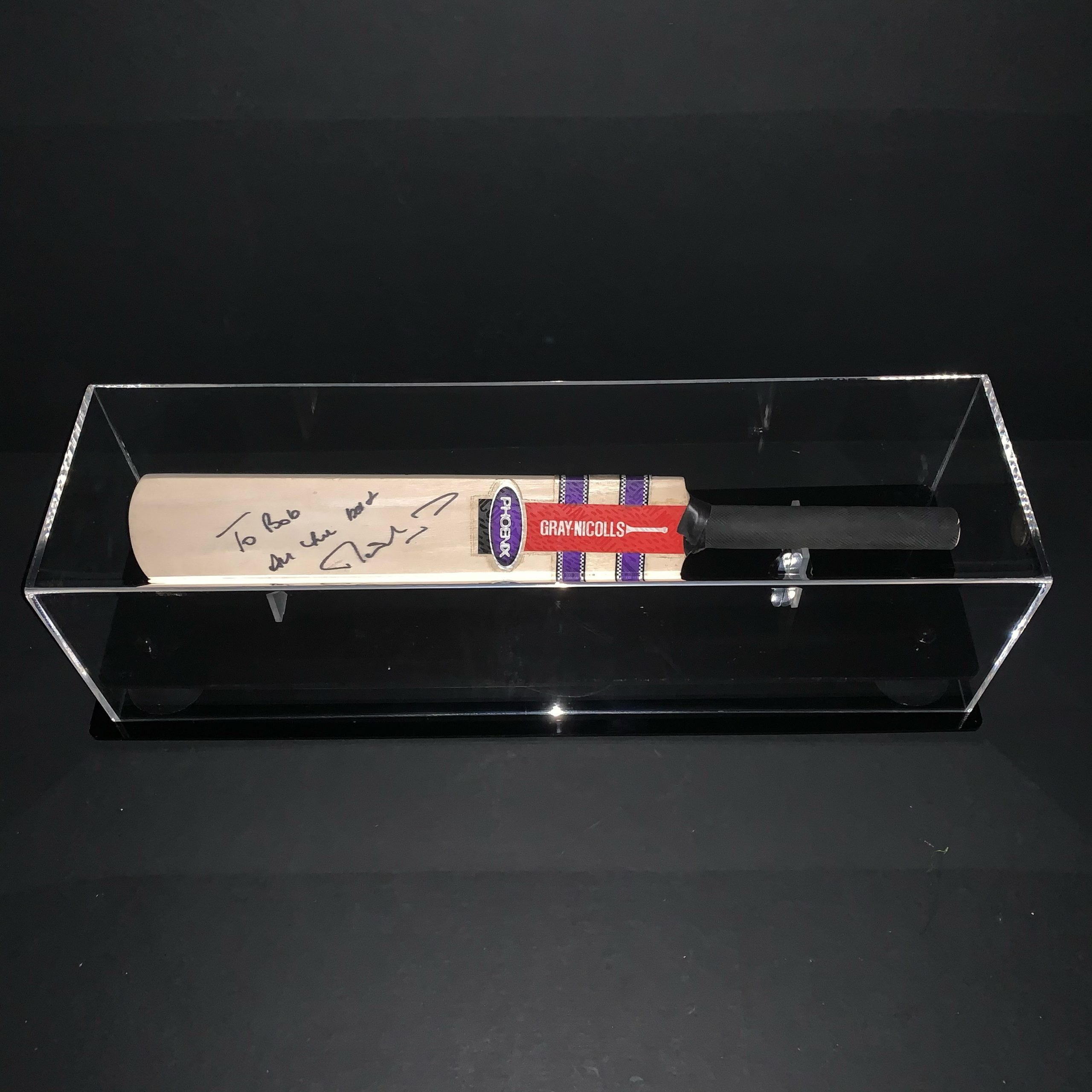 Display Case – Mini Cricket Bat Acrylic Display Case