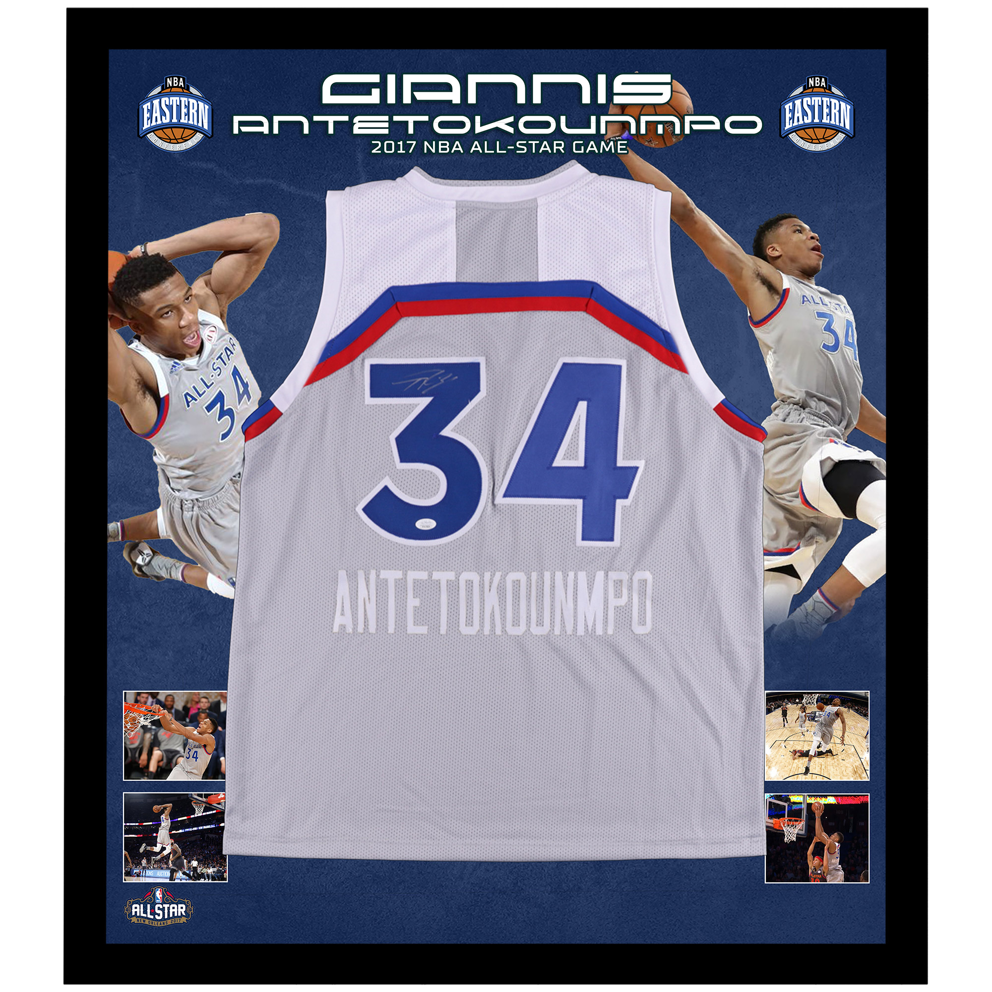 Basketball – Giannis Antetokounmpo Signed 2017 All-Star Game Jer...