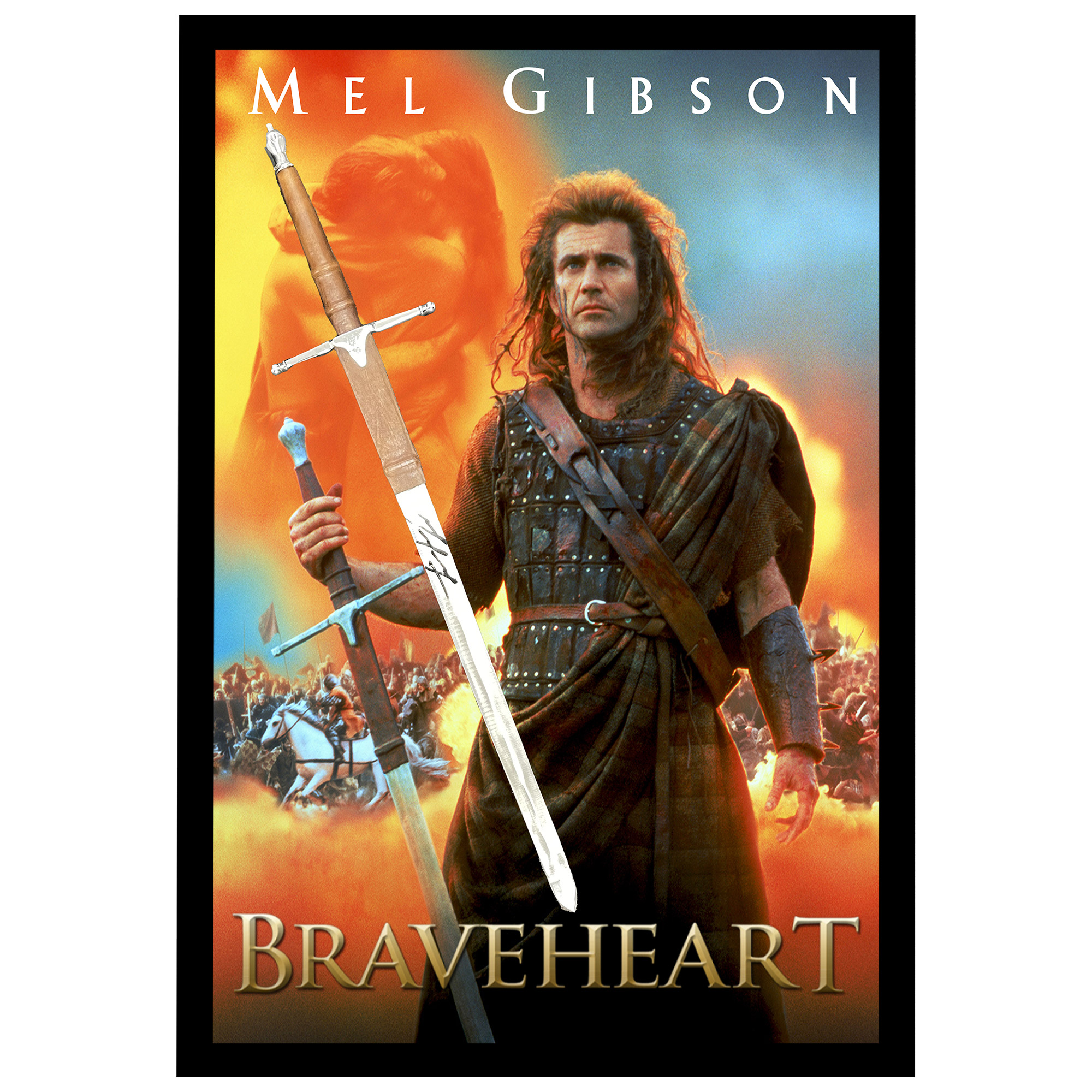Mel Gibson – Braveheart Signed & Framed Replica Sword (CA H...