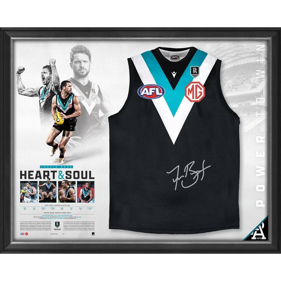 PORT ADELAIDE POWER – TRAVIS BOAK SIGNED & FRAMED GUERNSEY ...