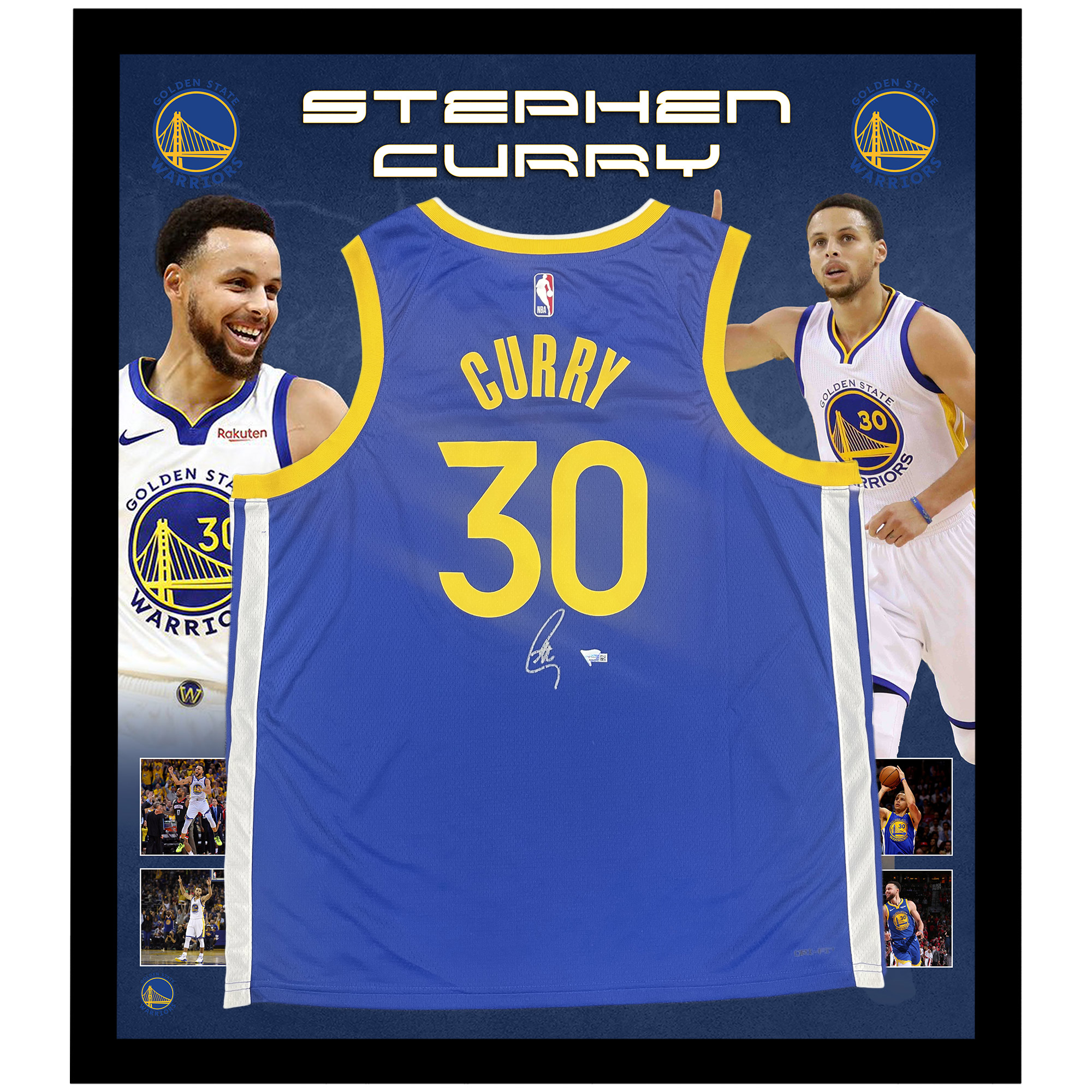 Basketball – Stephen Curry Signed & Framed Golden State War...