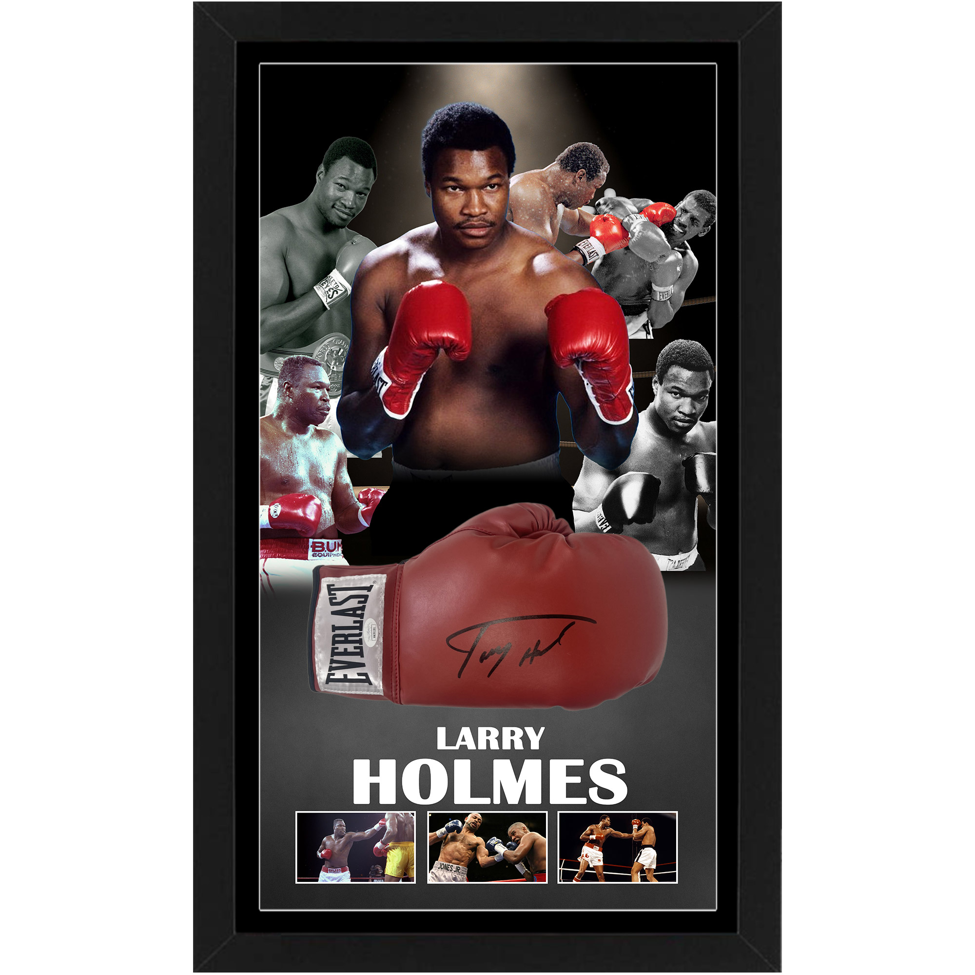 Larry Holmes – Signed & Framed Boxing Glove (JSA COA)