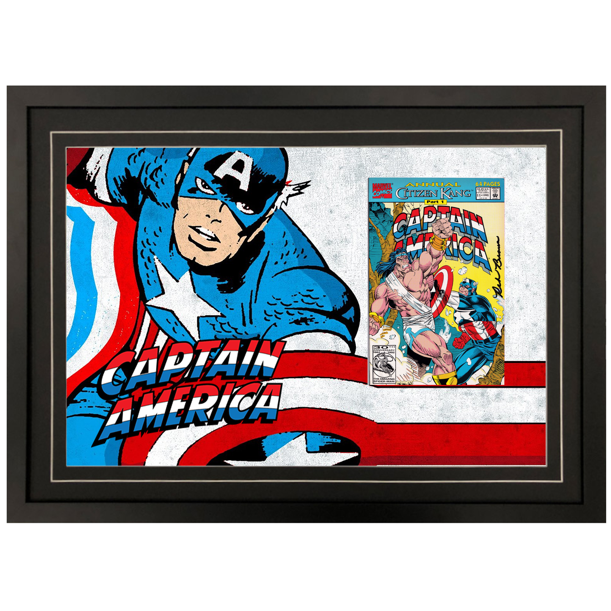 Reb Brown “Captain America” Signed & Framed Comic Boo...