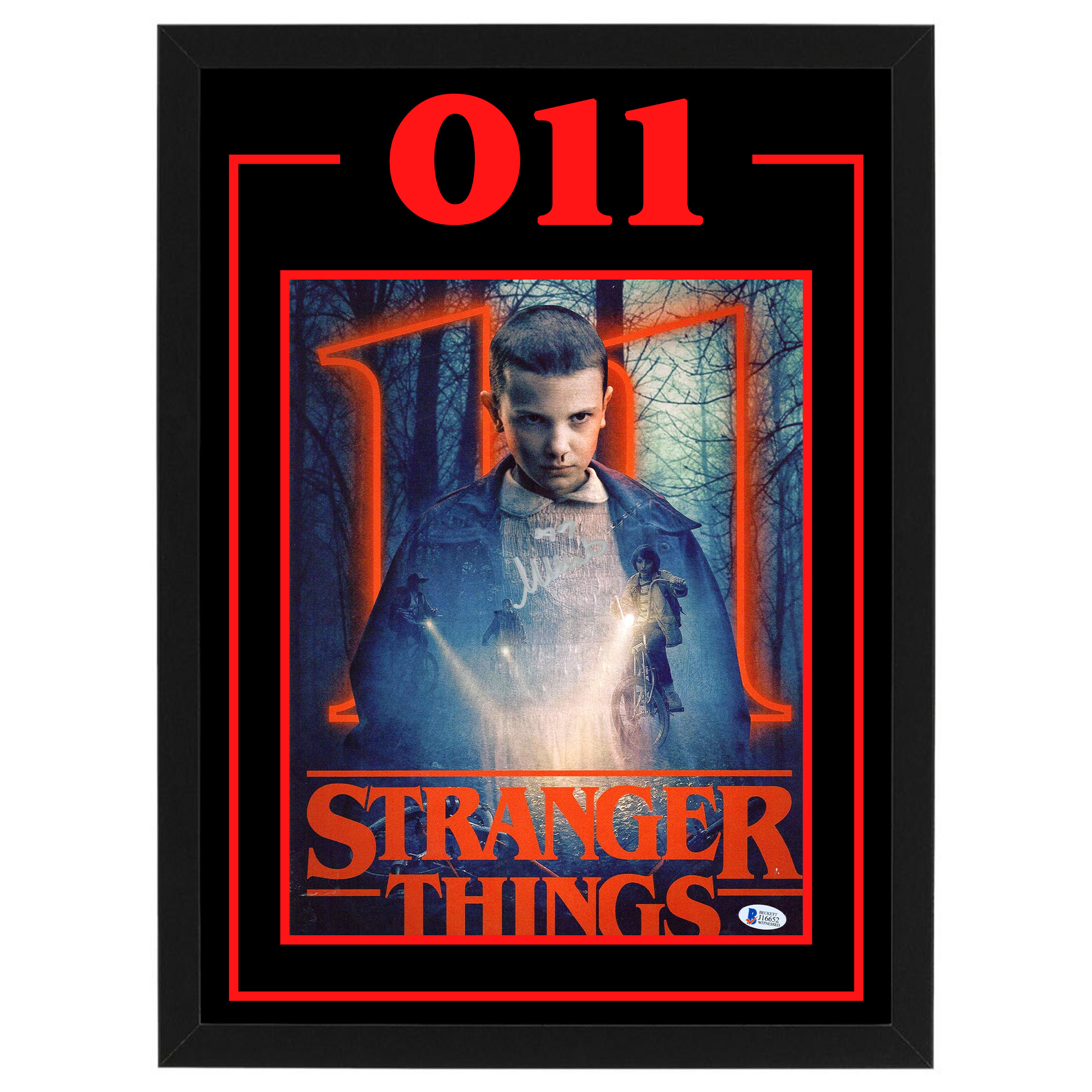 MILLIE BOBBY BROWN Signed & Framed Stranger Things 11×14 Pho...