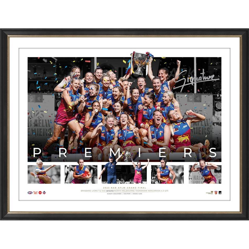 BRISBANE LIONS 2023 AFLW PREMIERS SIGNED ICON SERIES