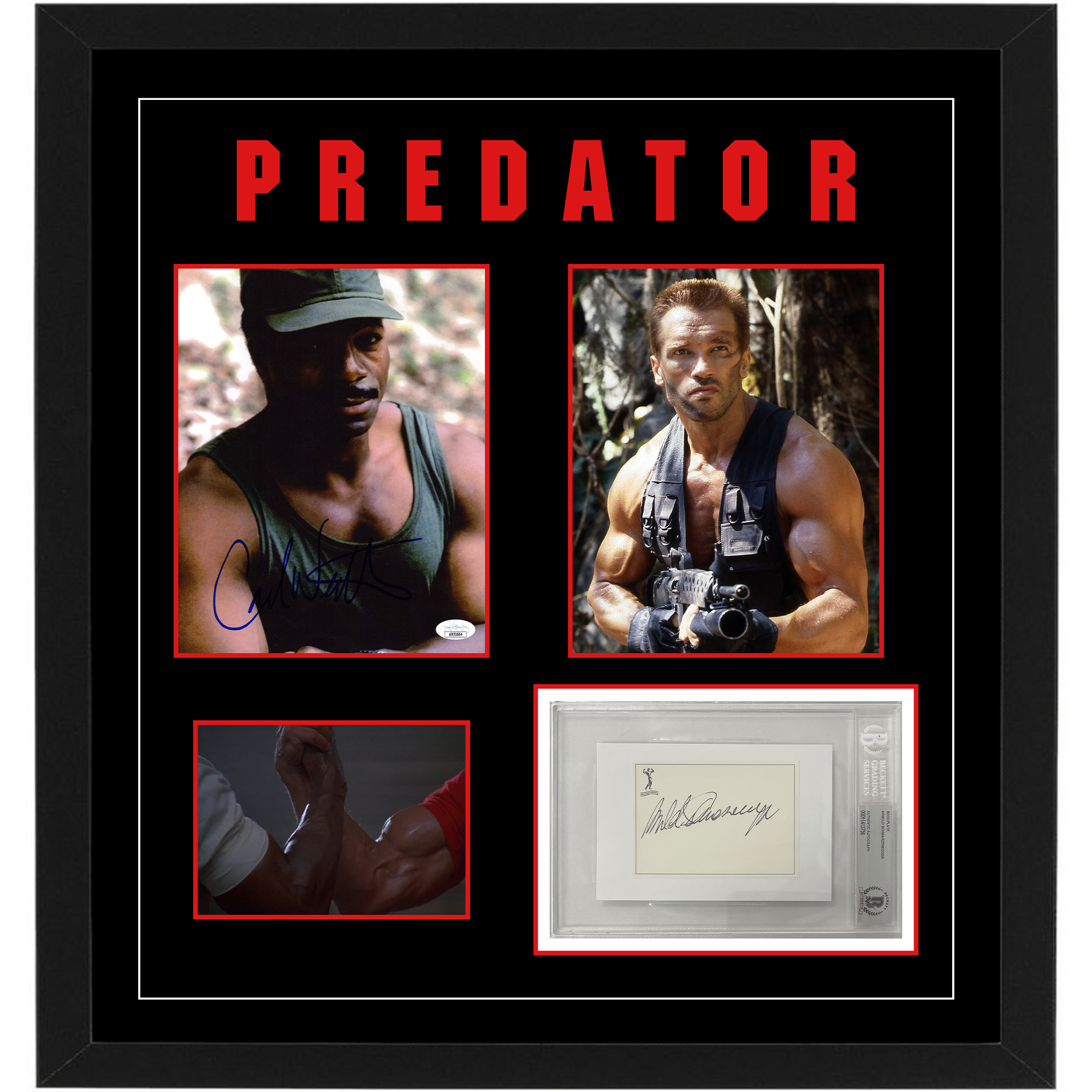 ARNOLD SCGWARZENEGGER & CARL WEATHERS – Signed & Frame...